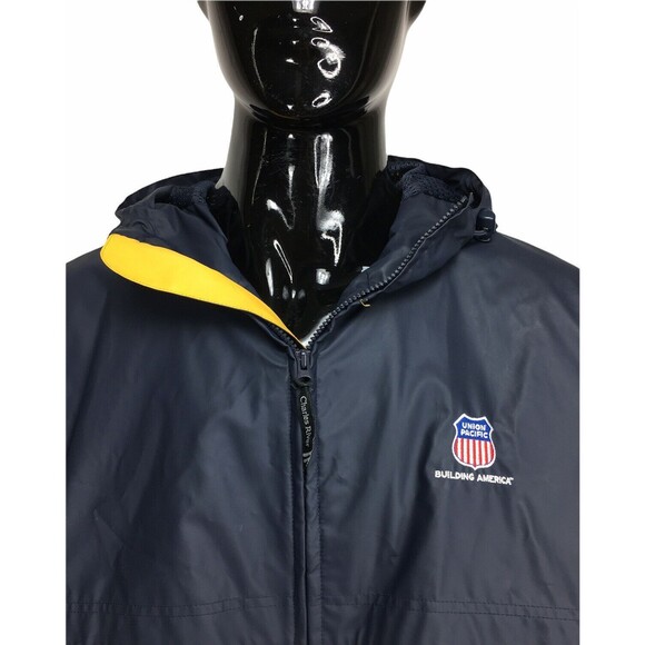 Vintage 90s "Union Pacific Building America" Hooded Coat Jacket Men's Size XL - Picture 3 of 12